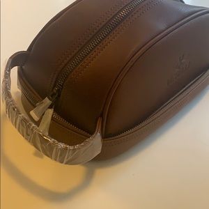 Vetelli leather toiletry bag/dopp kit (NWT)